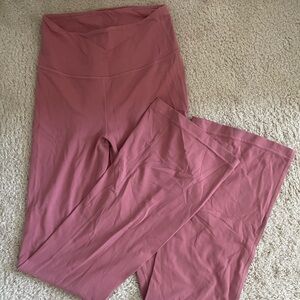 lululemon pink groove nulu high rise flare legging